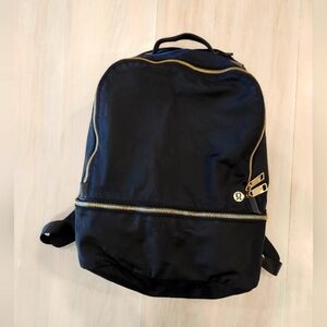 lululemon athletica Black Backpack with Gold Accents